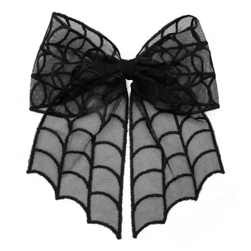 Spider Web Cut Out Bow Design Hair Clip, Cute Hair Accessories for Women & Girls, Fashion Hair Accessories for Party, Daily Clothing Decor, Super Cute Clips, Hair Style Accessory