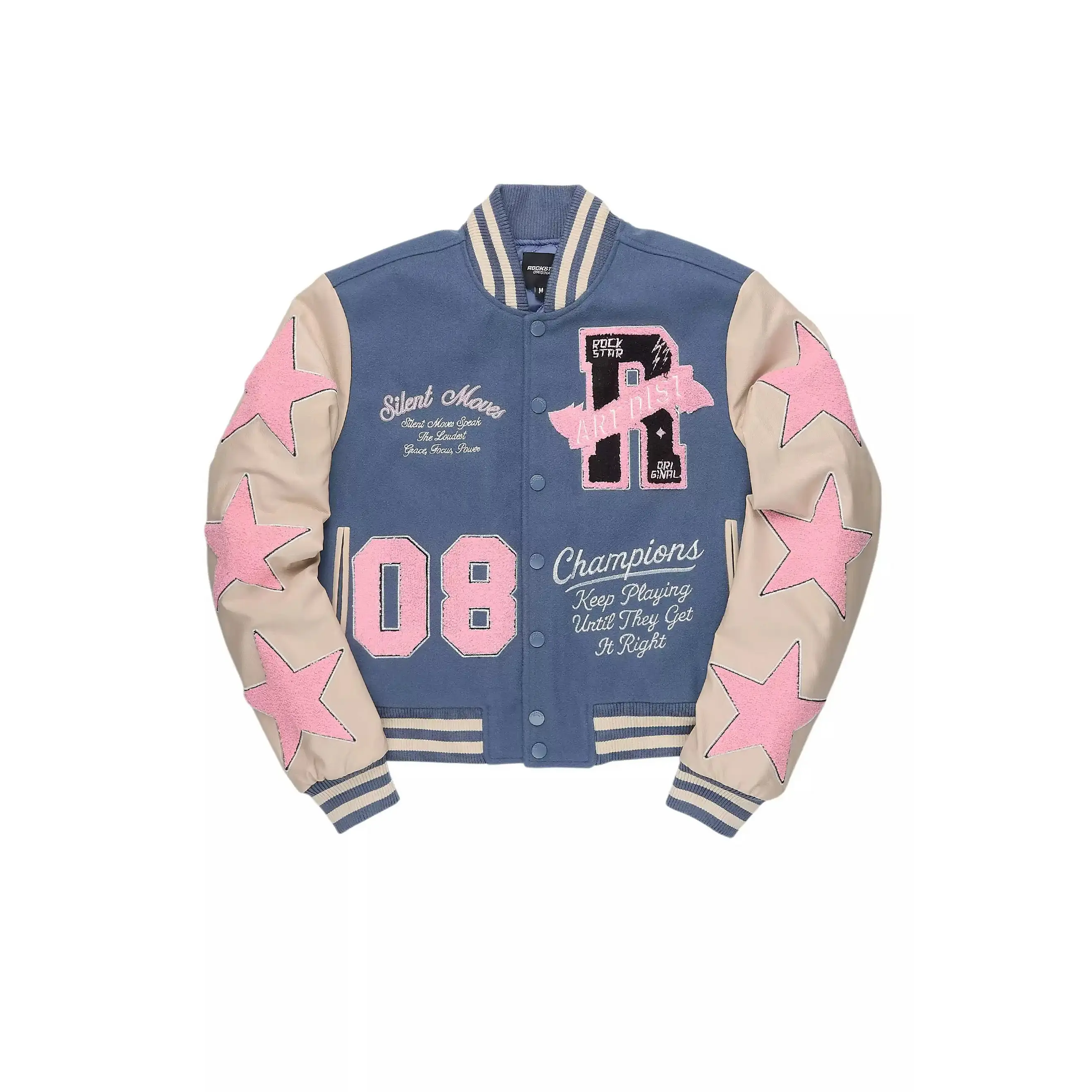 Krystle Navy Oversized Varsity Jacket Krystle Navy Oversized Varsity Jacket
