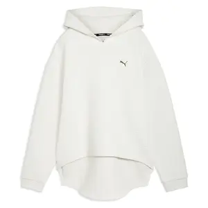 PUMA Womens Q4 Studio Textured Hoodie Casual Outerwear Casual - Grey