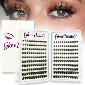 Pre-Glued Spiky Slay Manga Lash Clusters With Spikes Pre-Spikes 240PCS | Waterproof Reusable No Glue DIY Lash Kit for Anime Eye Look