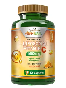 VITAMISAN Liposomal Vitamin C - 100 Capsules - High Absorption Ascorbic Acid - May Support Immune System & Collagen Reinforcement no GMO Powerful Antioxidant