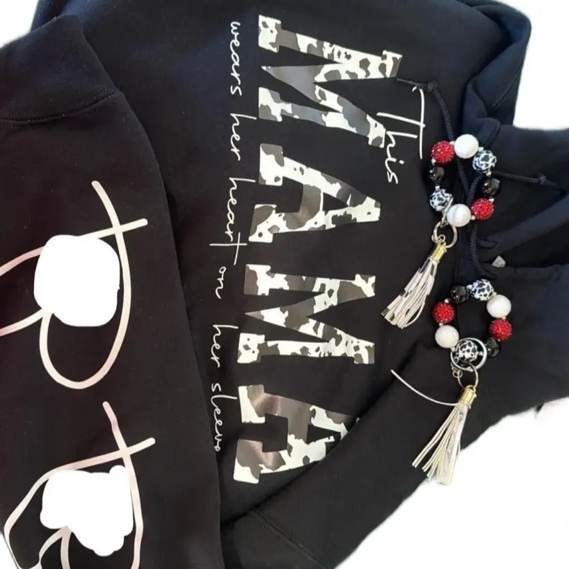 Cow print hoodie.