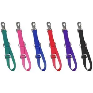 Adjustable Heavy Duty Horse Pony Stall Trailer Water Feed Bucket Holder Strap (Pink)