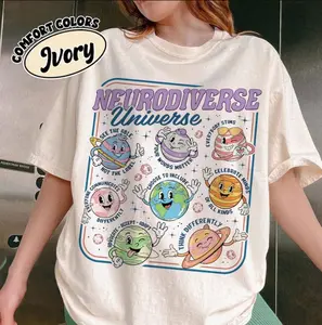 Neurodiverse Universe Comfort Colors Shirt, Autism Awareness TShirt, Space Neurodiversity Sped Teacher Shirt, Special Education Gift