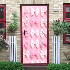 2pcs Cute Pink Bowknot Wall Stickers Made of High Quality Eco friendly PVC Material Waterproof Removable Self Adhesive Decorative Decals for Kids Room Bedroom Living Room Easy to Apply No Tools Neede