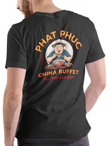 Phat Phuc Casual Vintage Printed T-Shirt, Soft Comfortable Top, Fun Food Design, Retro Asian Restaurant Style, Daily Wear & Home Loungewear