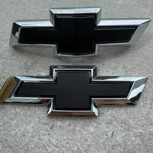 Chevrolet Camaro Front & Rear Gloss Black Bowtie Emblem for 2016-2024 Custom LS LT Models with Black Finish