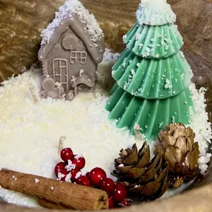 Snowy Little House Candle - Perfect for Festive Home Decor - Ornaments