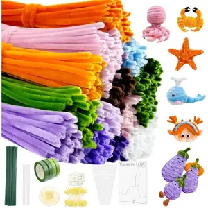 Pipe Cleaner Flower Set - 800 Pipe Cleaners with 13 Colors Bouquet Set Ideal Gift for Birthday Wedding Anniversary