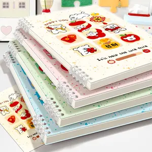 Kawaii Cat Spiral Journal Planner Notebook for Writing, Planning & Journaling — B5 7.2" × 10.1" Lined Notebook — 120 Pages Smooth Writing, White, Pink, Blue, Mint Green Aesthetic Cover