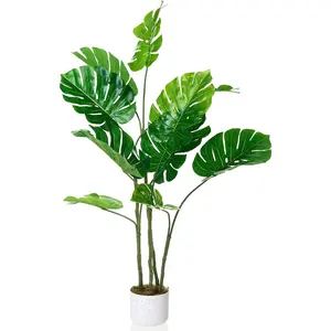 Garvee Artificial Indoor Plants in Various Heights (110-145 cm) Including Lifelike Banana Leaf and Monstera Styles, Potted for Home, Office, Garden, Balcony Decor with Durable, Non-Toxic Materials and Weighted Pots