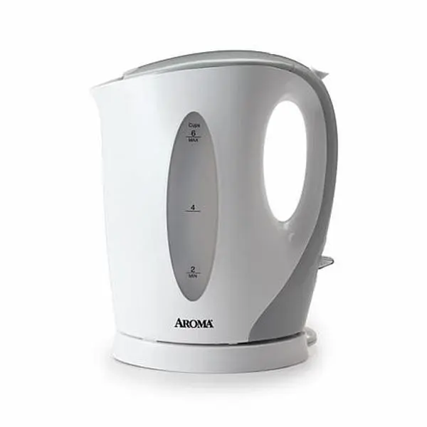 Aroma AWK-105 1.5-Liter Electric Kettle - White/Grey Aroma AWK-105 1.5-Liter Electric Kettle - White/Grey