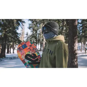 Cement Snowboard Neckies, lined with sherpa material to keep you warm.