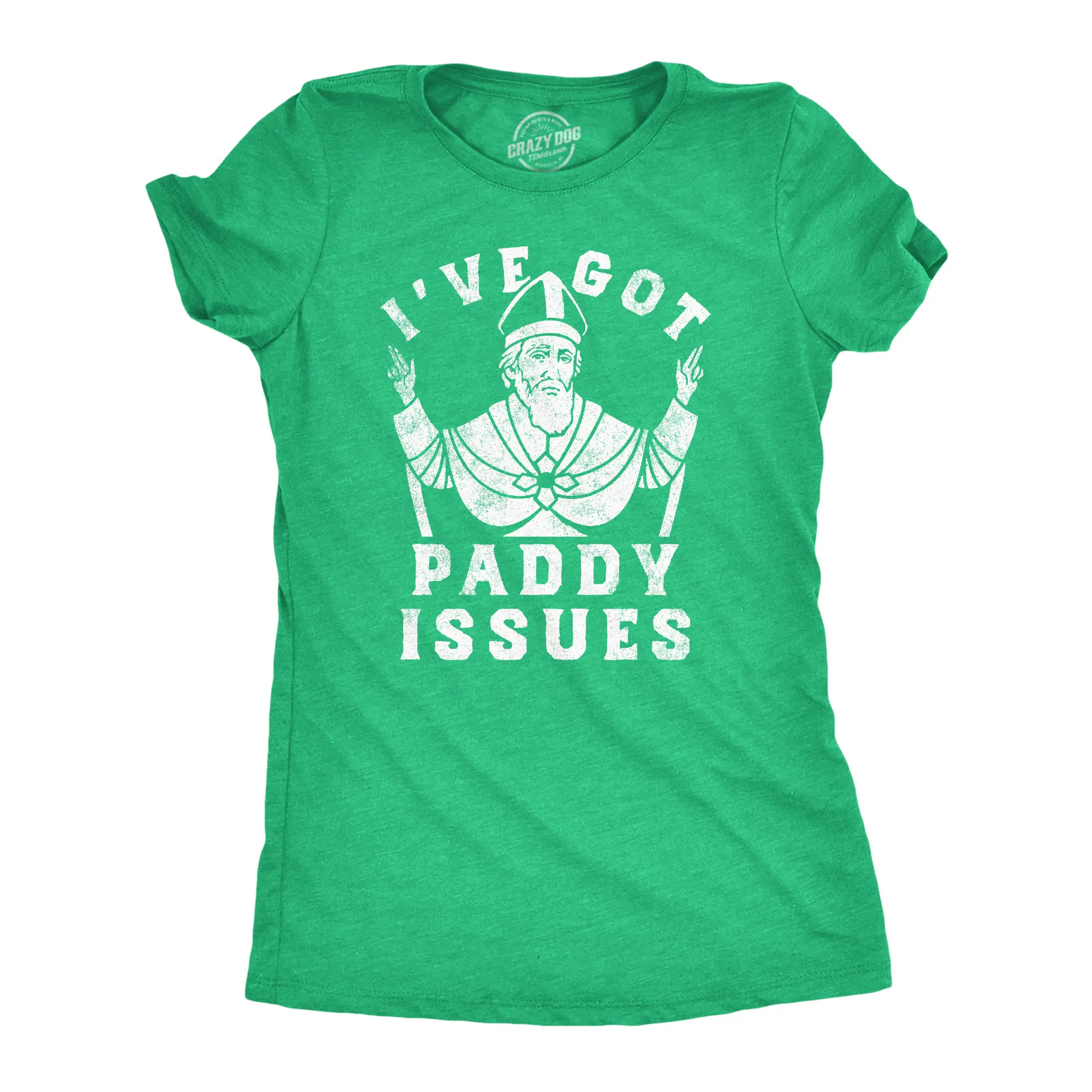 Womens Funny T Shirts Ive Got Paddy Issues St Patricks Day Sarcastic Grapahic Tee Funny Womens T Shirts Cute Vintage Fashion Casual Ladies T-Shirt Gift Saint Patrick's Day Tops for Women Funny Sarcastic Top Green -