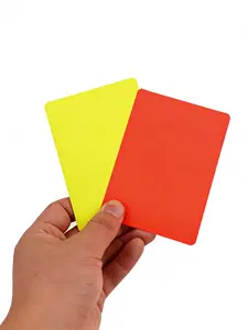 Football Referee Folding Card Set, Includes 2/4 Warning Cards, Durable Plastic Material, Ideal for Football Matches, Sports Cards