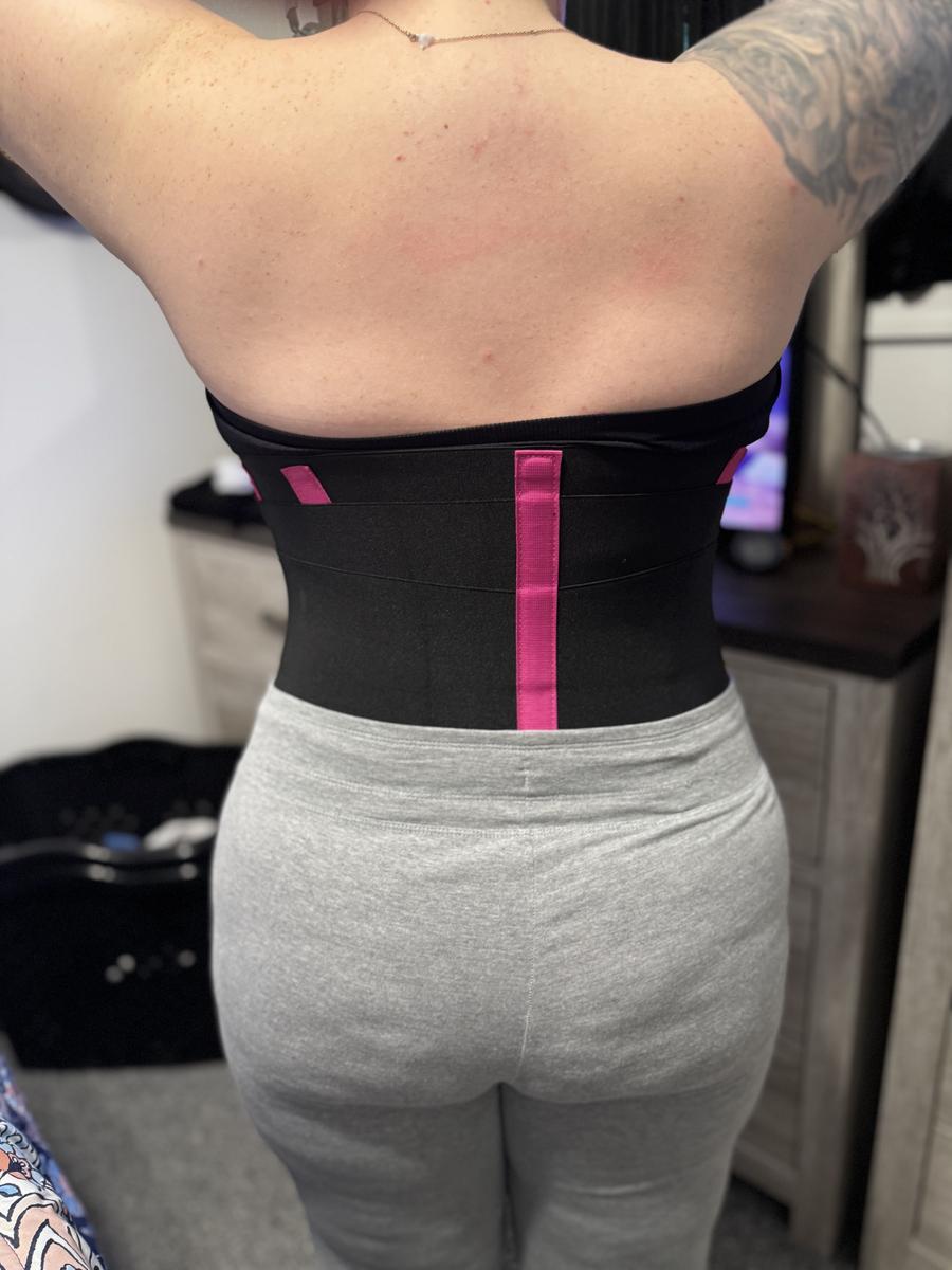 Item: BLACK with pink stripe, L