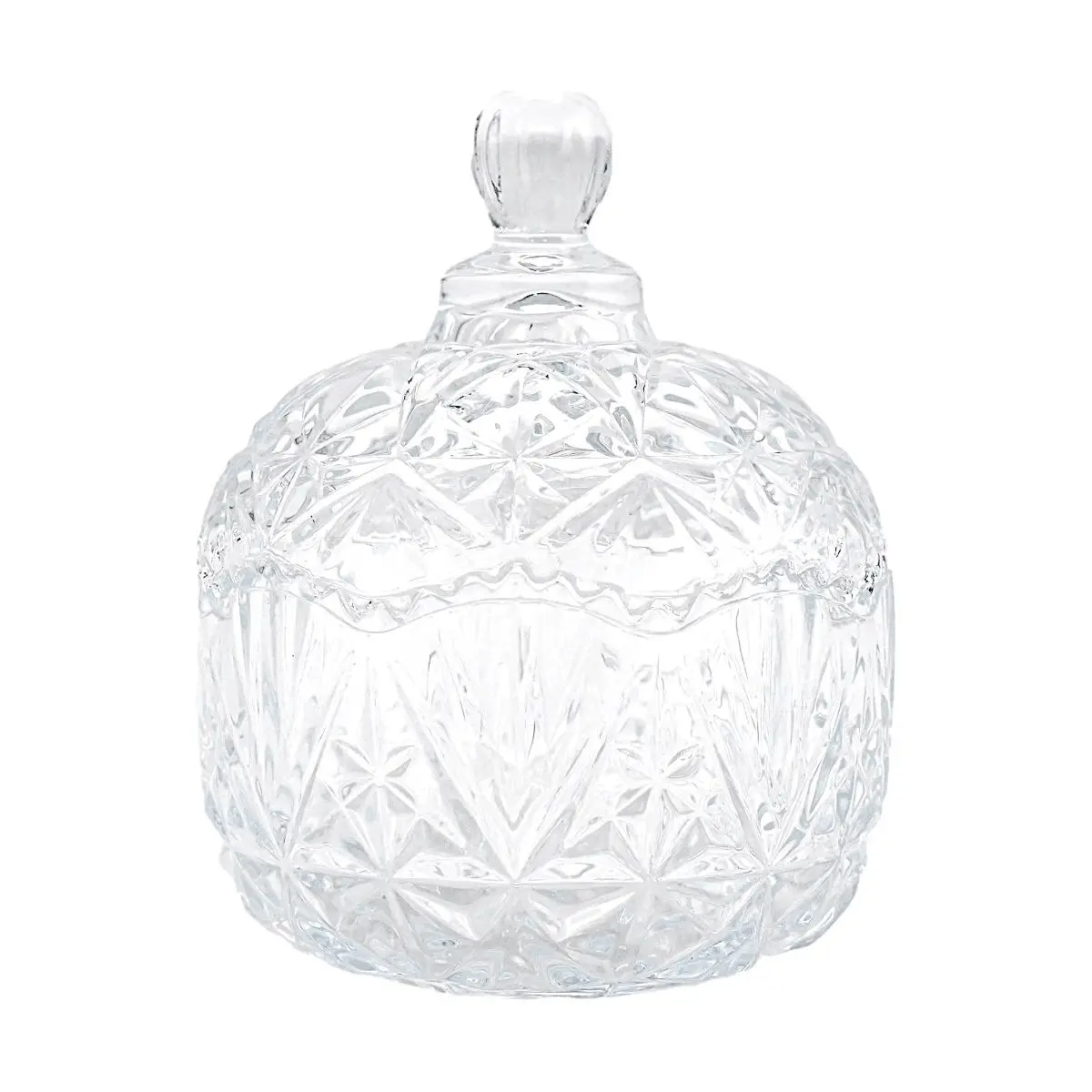 KAWASIMAYA Small Atlas Sugar Pot Glass Jar for Jewelry Storage & Home Decor KAWASIMAYA Small Atlas Sugar Pot Glass Jar for Jewelry Storage & Home Decor