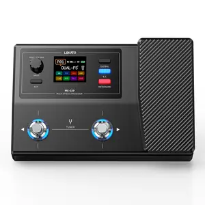 LEKATO ME-02P Guitar Multi-Effects Processor Pedal with Built-in Rechargeable Li-ion Battery – Black