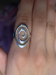 Bohemian Ethnic Hollow Spiral Ring, Vintage Simple Daily Wear Unisex Antique Ring, Zinc Alloy Material, Metal Rings, All Seasons Jewelry