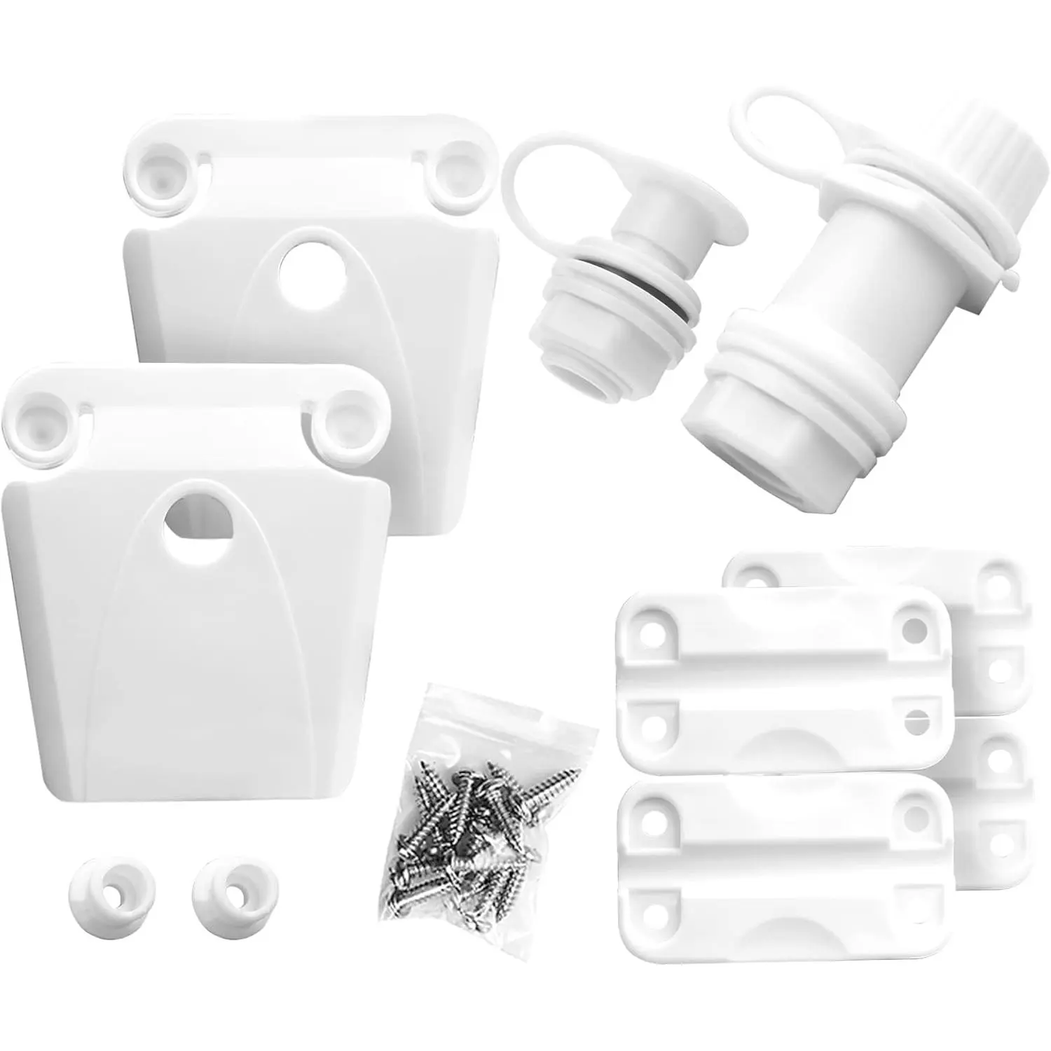 Cooler Replacement Parts Kit, Ice Chest Plastic Hinges, Latch Posts, Threaded, and Triple-Snap Drain Plug. Compatible With Igloo Cooler. Option for Repairing and Replacing Multiple Cooler Parts.
