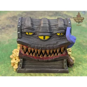 Mimic 3D Printed Dice Jail | RPG Dice Vault | D20 Storage Box | Player Gift - Beware the Mimic Dice Jail: Where Chance and Mystery Converge!