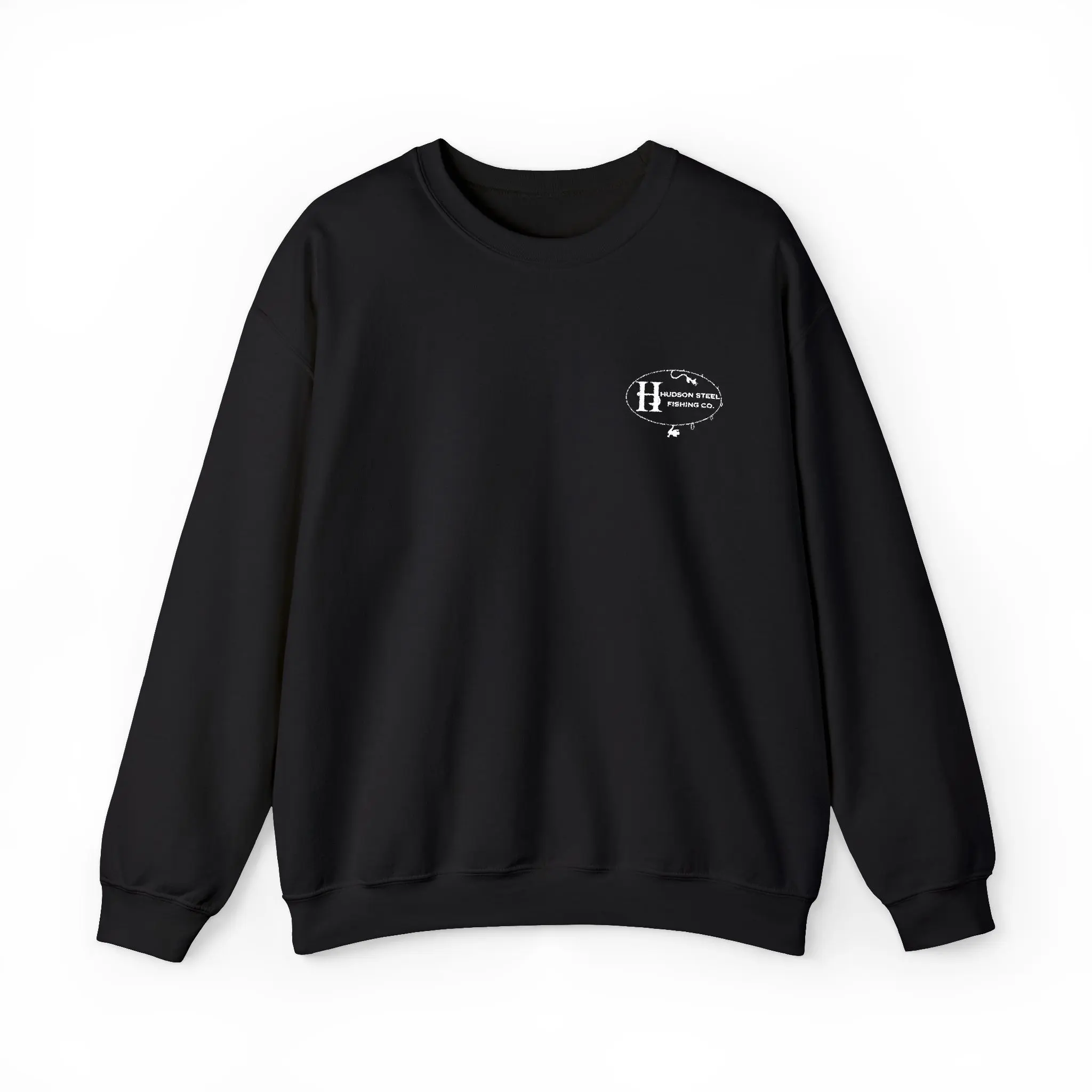 Hudson Steel Logo Black Crewneck