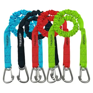 WAVESRX DockingPal - Premium Flat Bungee Dock Lines for Boats I Elastic Boat Dock Rope with Stainless Steel Carabiners | Stretches from 3' to 5' | Absorbs Shocks Prevent Damage to Jet Ski & PWC