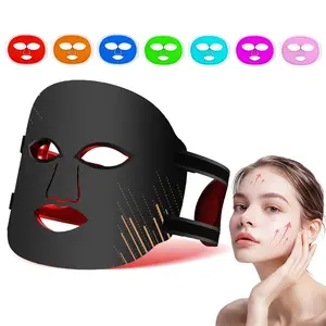 Rechargeable LED Facial Skincare Mask, Led Face Mask for Women & Girls, 7 Modes LED Beauty Instrument, Silicone Mask with Remote Control, Cordless Rechargeable, Lightweight & Portable Skincare Kit for Home, Travel & Daily Use, Ideal Gift