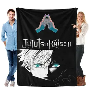 Jujutsu Kaisen Blanket for Adults & Teens - Anime Fleece Throw, Soft Polyester Fan Gift, Cozy All Seasons Decor Machine Washable