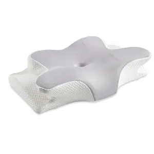 Memory Foam Neck Pillow — Adjustable Ergonomic Memory Foam Neck Pillow with Cervical Support