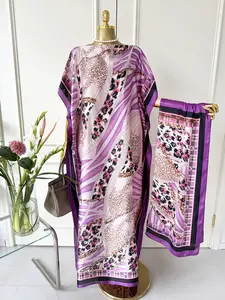 Women's Leopard Print Long Sleeve Kimono & Scarf Set, Casual Open Front Outerwear & Shawl, Ladies Clothes for Beach Vacation, Beach Swimsuit Cover, Womenswear, Leopard Pattern