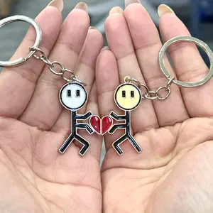 2pcs  Matching Heart Keychains Gift for Couples & Best Friends,Family,To Express Love