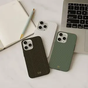 Personalized Stripe Phone Case Soft Gold Custom Initials, iPhone 17 16 15 14 13 12 Pro Max Plus Mini, Google Pixel 9 8 7 6 5 4 Monogram Case