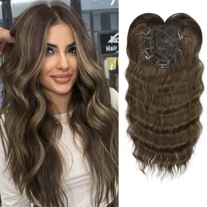 20 Inch Wavy Synthetic Hair Topper with Bangs – Lightweight Clip-In for Thinning Hair, Natural Volume & Daily Confidence Boost