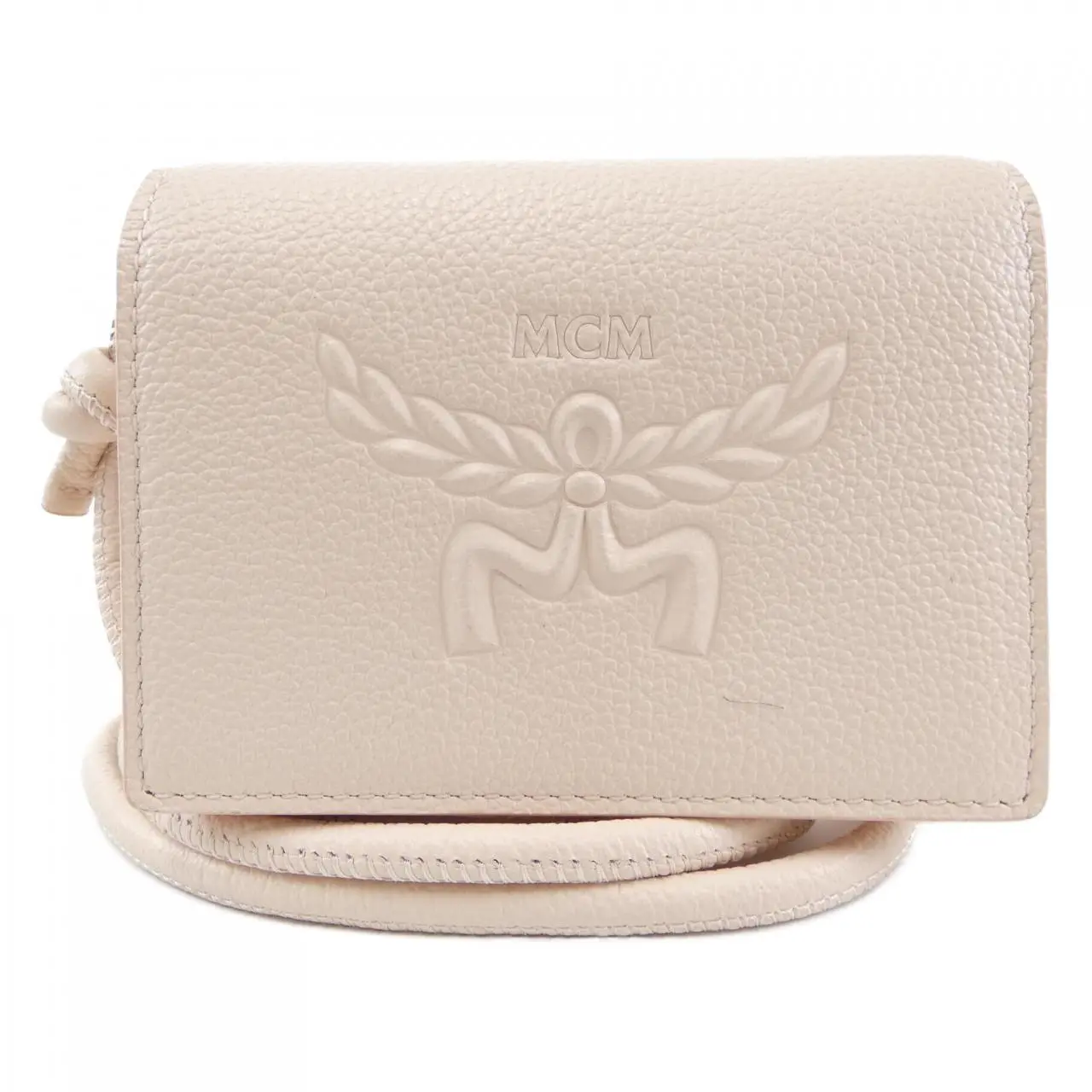 Pre-owned MCM Calfskin Small Leather Goods MYA ESAC01 Wallet