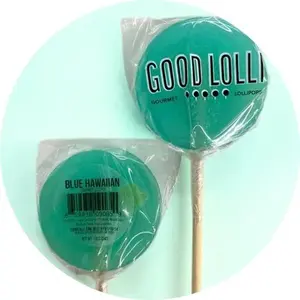 Good Lolli Blue Hawaiian Lollipop - Gourmet Tropical Exotic Coconut Pineapple & Blue Curaçao Flavor Sweet Snack Candy