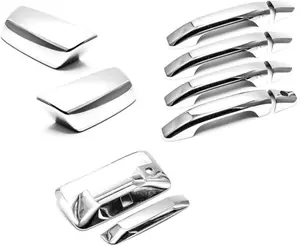 Sizver Chrome Combo Set Covers Compatible With Chevy Silverado 1500 Crew/4DR Model Only