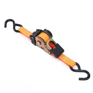 Heavy Duty Tie Down Straps with Double Hooks, Manual Rope Tightener for Securing Luggage, Cargo, and Equipment on Trailers, Cars, SUVs, during Outdoor Camping, Moving, and Travel, Strong Polyester Material