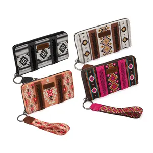 Wrangler Western Wristlet Wallet Boho Aztec Credit Card Holder for Women-Fall Fashion woman gift