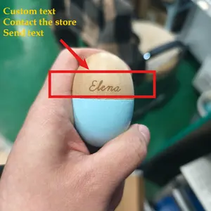 1pc/2pcs  Custom Engraved Wooden Easter Egg Personalized Name Easter Decoration Rustic Wooden Egg Ornament for Easter Basket Filler Spring Holiday Gift