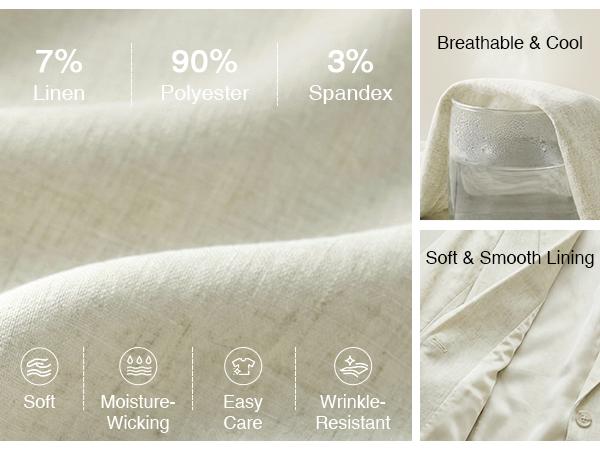 Arach&Cloz Women's Linen Blend Notched Lapel Open Front Blazers Work Business Casual Outfits 2026