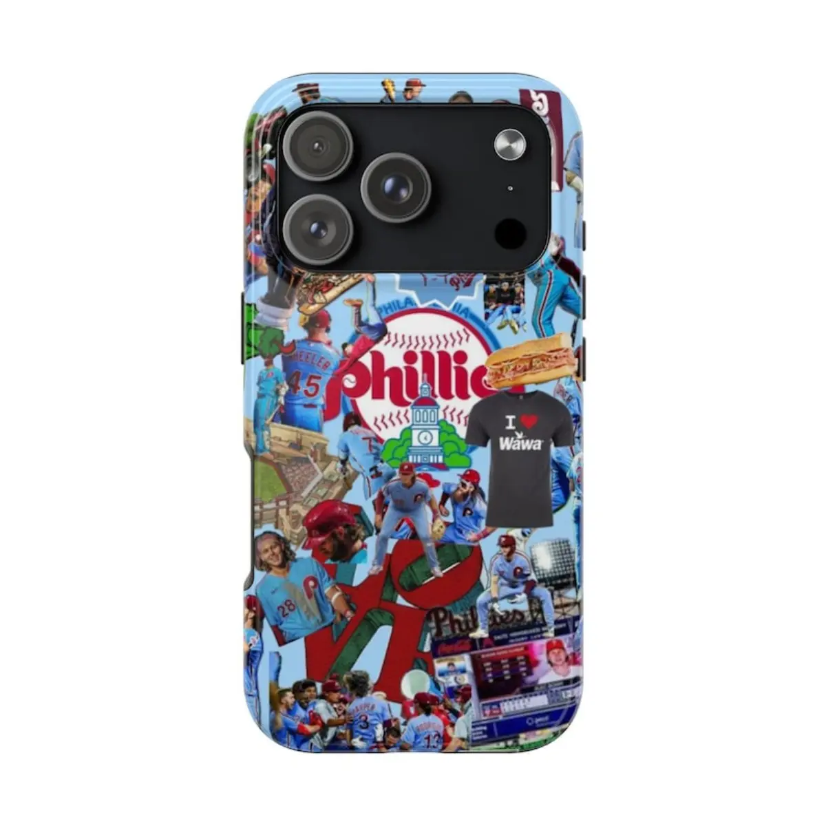 Philadelphia Phillies Two-In-One Drop-Resistant Mobile Phone Case Protection, For IPhone 17-11, Pro Max, Pro Plus, and Samsung S26 25 24 23 Safety Case