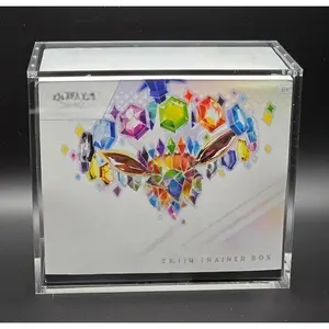 Acrylic Stackable Display Box for Etb Cards, High Transparency Dustproof Design, Magnetic Seal, Durable Collection Storage Case, Card Hobby Box
