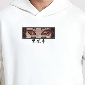 Kokushibo Eye Anime Embroidered Sweatshirt,  Anime Hoodie, Unique Otaku Apparel, Personalized Anime Tee, Anime Gift for Fans, Gift