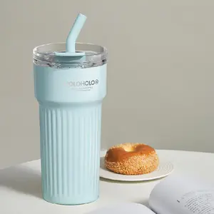 HOLOHOLO Mother's Day Gift 23 oz Tumbler with Lid and Straw, Portable Water Bottle, Insulated Stainless Steel Car Mug with Tee Filter