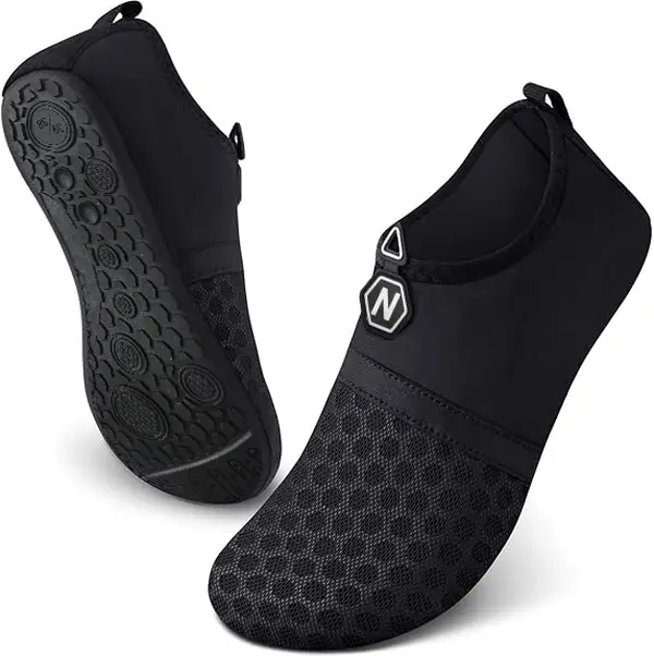 NukaCurvy Water shoes quick-drying water socks barefoot slip-on suitable for beach pool swimming river yoga lake surfing women's men's SK001 Amphibiou