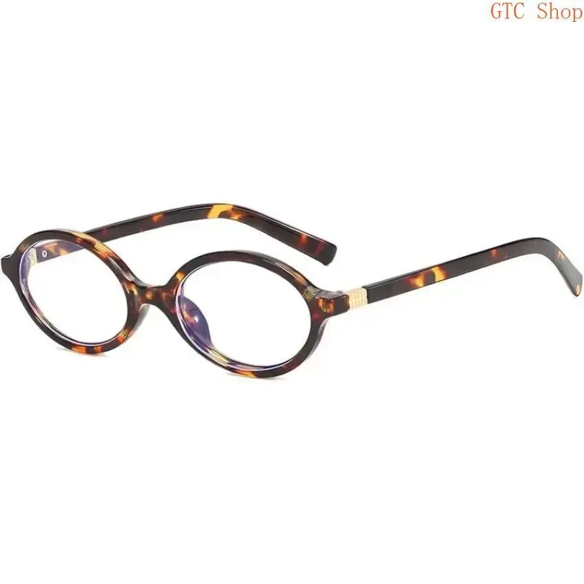 Vintage Oval Flat Top Blue Light Glasses – Unisex Retro Small Frame Eyewear, Clear PC Lenses with Comfort Spring Hinge Fit, Stylish Anti-Fatigue Design Perfect for Daily Office Work, Screen Time & Long Hours of Computer Use