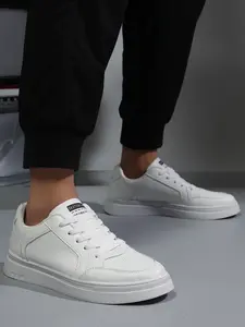 Men's White Minimalist Sneakers Comfortable Shoes for Workday Warriors Suitable for All Seasons Lightweight & Durable