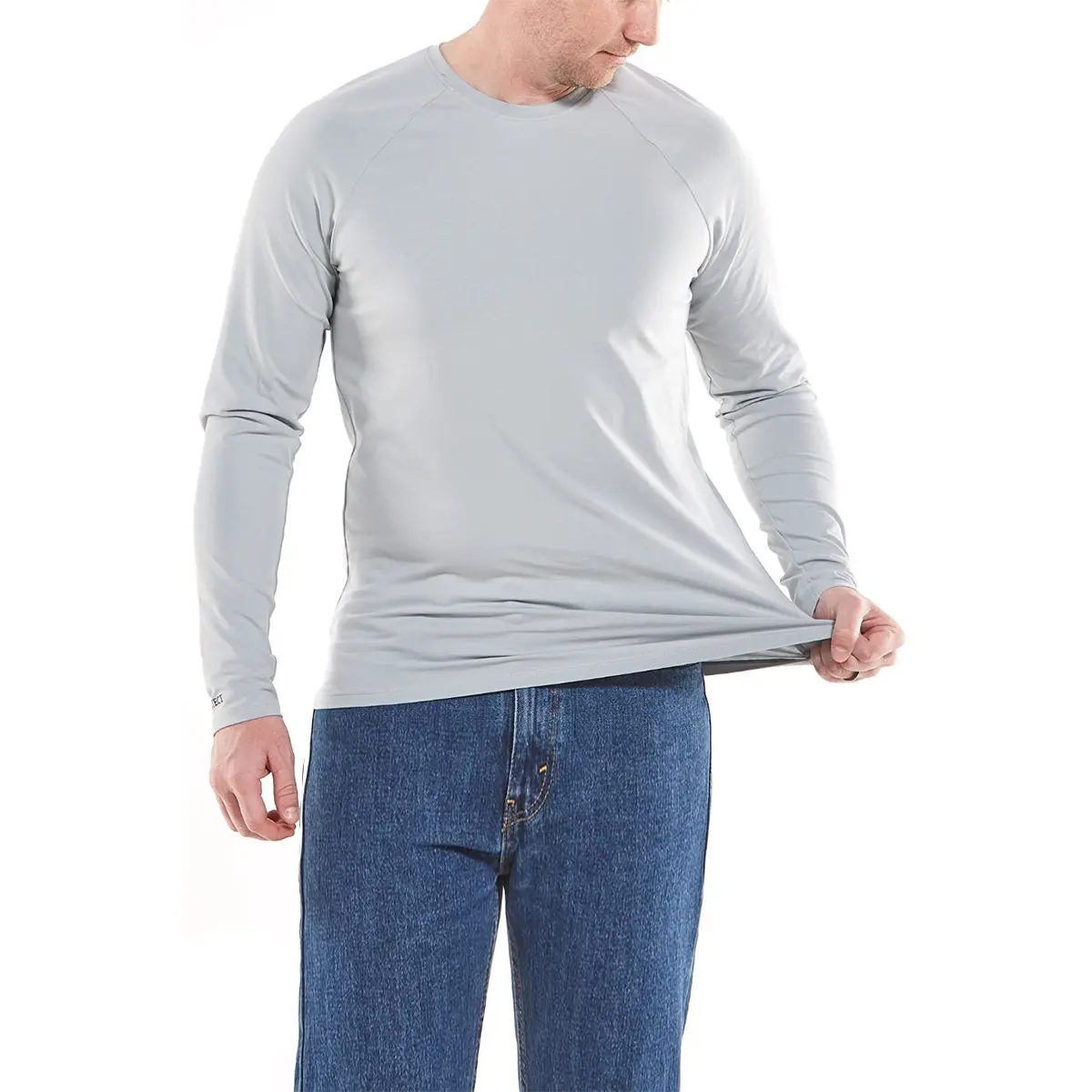 Men's UPF 50+ Contractor Long Sleeve Tee | Slate Grey