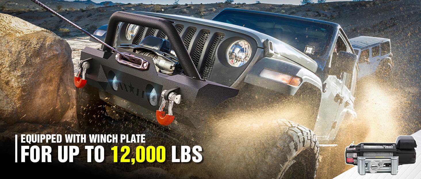 Push Bumpers for Trucks Compatible with 2007-2025 Jeep Wrangler JK JL JKU JLU & Gladiator JT | Yzona Push Bumpers for Trucks Compatible with 2007-2025 Jeep Wrangler JK JL JKU JLU & Gladiator JT | Yzona